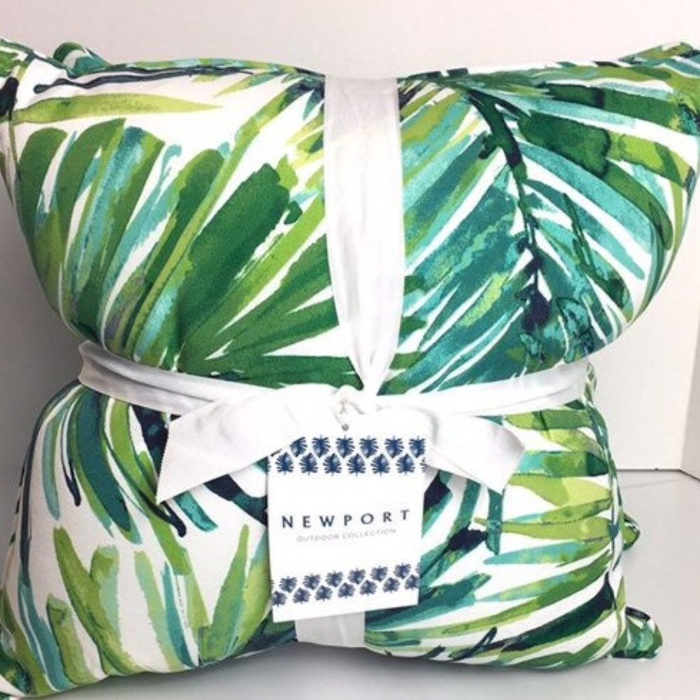 THROW PILLOWS FILLED 2PCS COASTAL PALM
